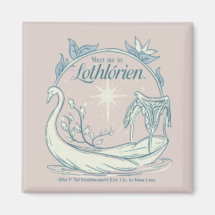 Aimant Retrouvez-moi à LOTHLORIEN™ - Bateau cygne