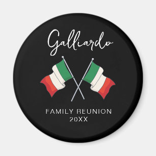 Aimant Réunion de famille au drapeau italien 