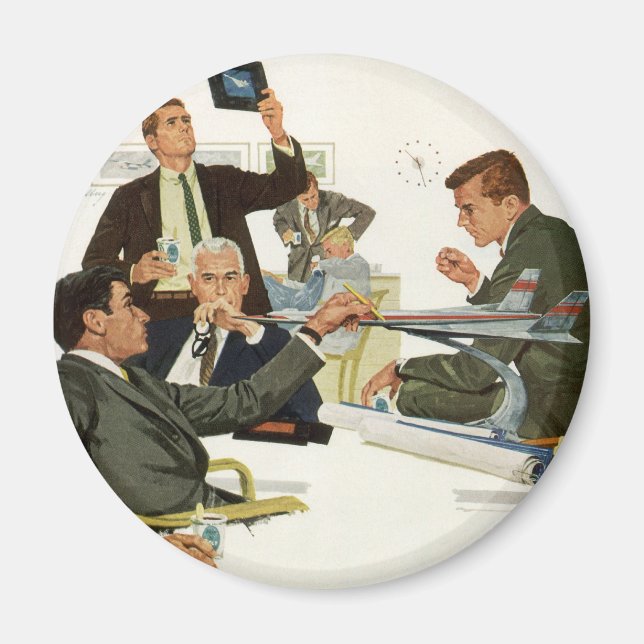 Aimant Réunion vintage des dirigeants des compagnies aéri (Devant)