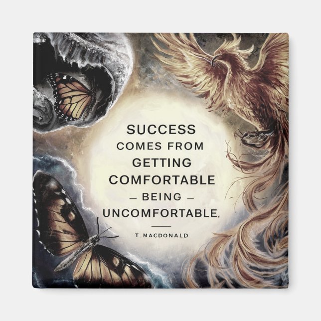 Aimant réussi - Aimant frigo inspirant (Devant)