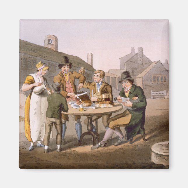 Aimant Réveillon d'été, de l'engrave "Costume du Yorkshir (Devant)