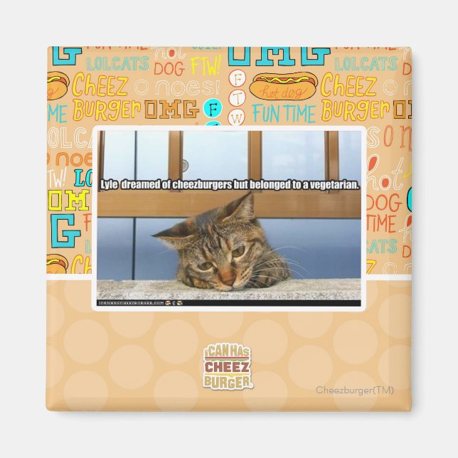 Aimant Rêver de cheesburgers (Devant)