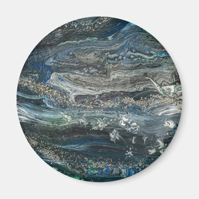 Aimant Rêves de la peinture abstraite Ocean'20 (Devant)