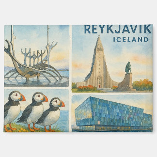 Aimant Reykjavik Islande multivue