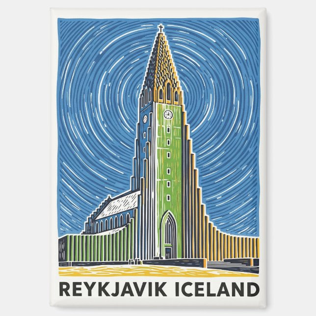 Aimant Reykjavík Islande Travel (Recto)