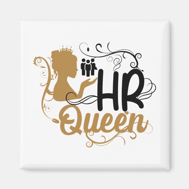 Aimant RH Reine des ressources humaines Femmes (Devant)