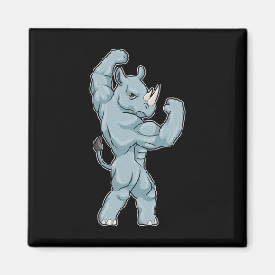 Aimant Rhinocéros Bodybuilder Musculation Sports