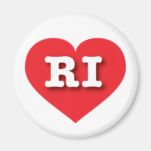 Aimant Rhode Island Red Heart - I love RI