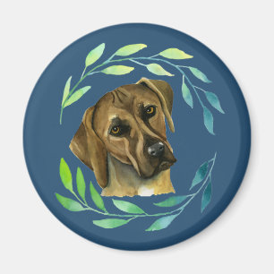 Aimant Rhodesian Ridgeback avec une aquarelle de
