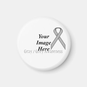 Aimant Ribbon gris/gris standard par Kenneth Yoncich