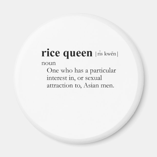 Aimant RICE QUEEN (définition) (Devant)