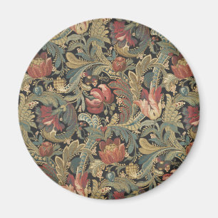 Aimant Riche brocart de tapisserie florale antique victor