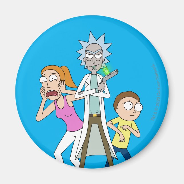 Aimant RICK ET MORTY™| Rick, Morty et Summer (Devant)