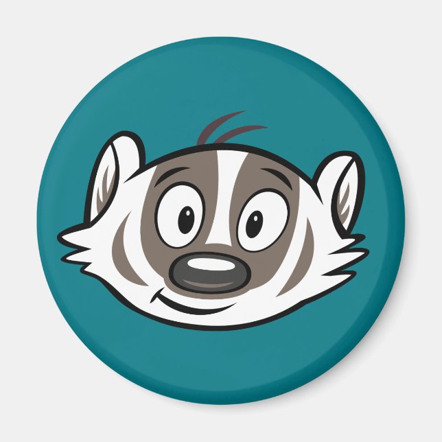 Aimant Ricky Raccoon | Visage de Badger Boomer (Devant)