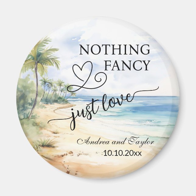 Aimant Rien de fantaisie Juste Amour Élégant Mariage fave (Devant)