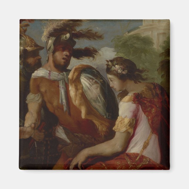 Aimant Rinaldo et le bouclier miroir, c.1650-55 (Devant)