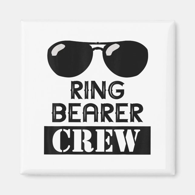 Aimant Ring Bearer Crew Ring Wedding Party Sungl Security (Devant)