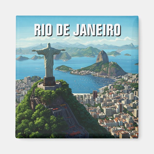 Aimant Rio de Janeiro Christ rédempteur (Devant)