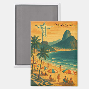 Aimant Rio de Janeiro colorée Brésil Plage Copacabana