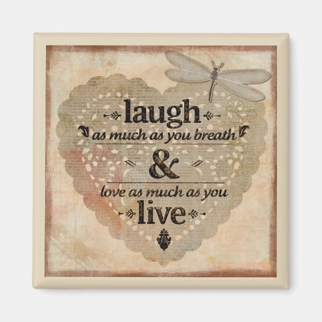 Aimant Rire et vivre (Devant)