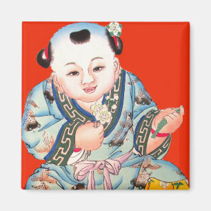 Aimant Rire Le Nouvel An Chinois Bonne Chance Bouddha