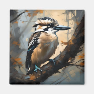 Aimant Rires de charme : Kookaburra dans peinture à huile