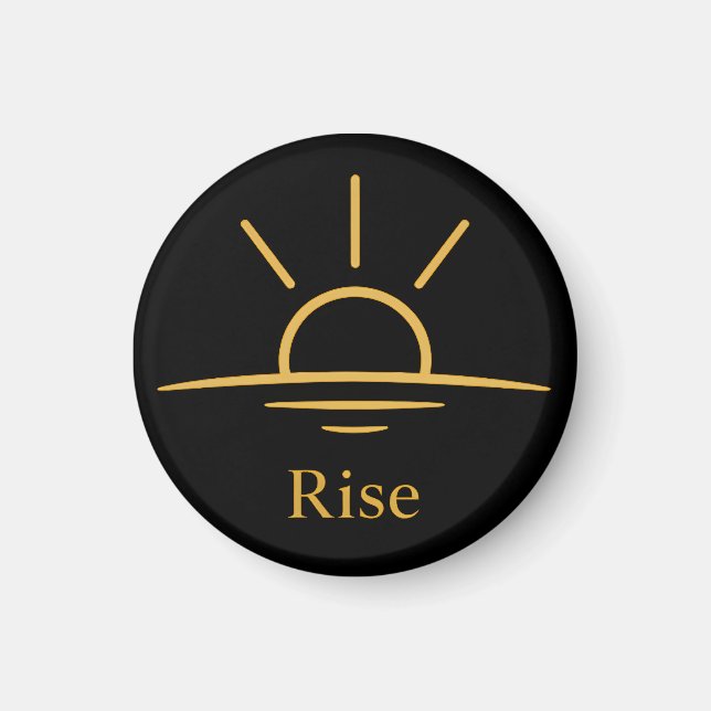 Aimant Rise — Minimalist Sunrise (Devant)