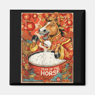 Aimant Riz du Cheval Zodiaque Chinois Hommes