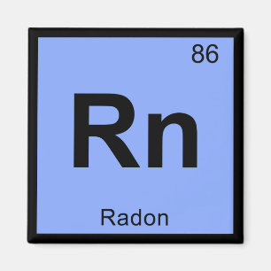 Aimant Rn - Symbole de tableau périodique de chimie du r