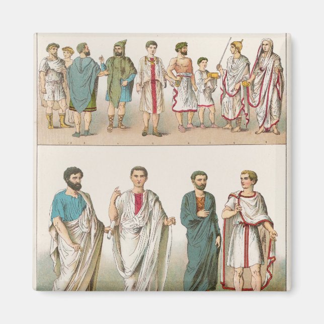 Aimant Robe romaine, de 'Trachten der Voelker', 1864 (Devant)