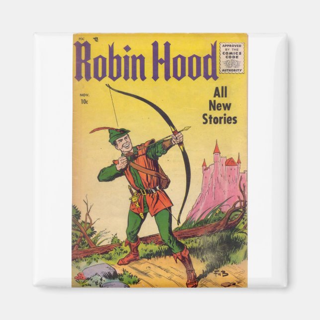 Aimant Robin des Bois - Superhero - Super Comics - Robin  (Devant)