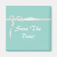 Robin's Egg Blue Jewelry Box avec ruban blanc