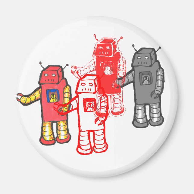 Aimant robot quatre (Devant)