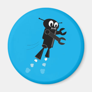 Aimant Robot volant noir dans le ciel bleu