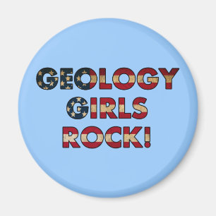Aimant Roche de filles de géologie ! (Drapeau des
