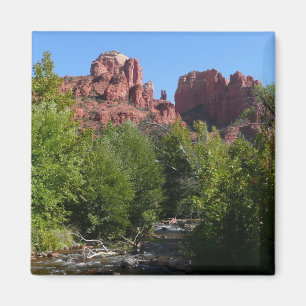 Aimant Rocher de la cathédrale et ruisseau à Sedona Arizo