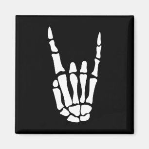 Aimant Rocher sur squelette Signe main - Hallowee minimal