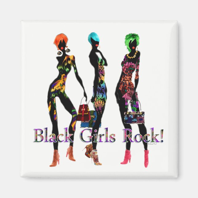 Aimant Rock Black Girls (Devant)