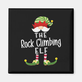 Aimant Rock Climbing Elf Group Christmas Funny Pajama Par
