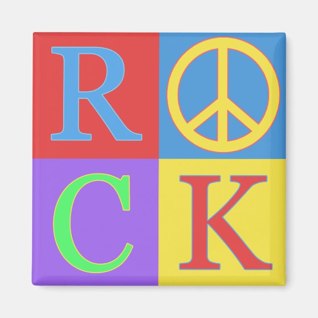 Aimant Rock Pop Art Design (Devant)