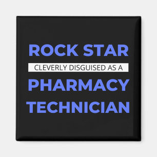 Aimant Rock Star Clairement Déguisé En Technicien Pharmac