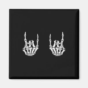 Aimant Rock Star Rock Skeleton Hands Rocker Funny Hall