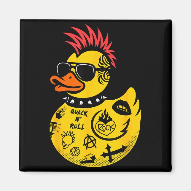 Aimant Rock Yellow Rubber Duck Men Women Kids Funny Duck  (Devant)
