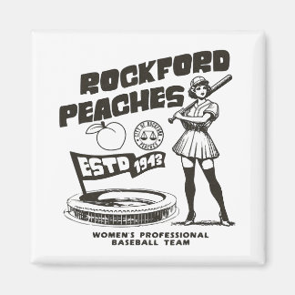 Aimant Rockford Peaches Women's Bysebyll Team 1943 - 