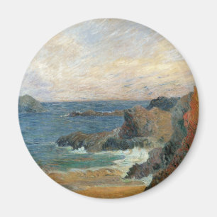 Aimant Rocky Coast by Paul Gauguin, Vintage Impressionism