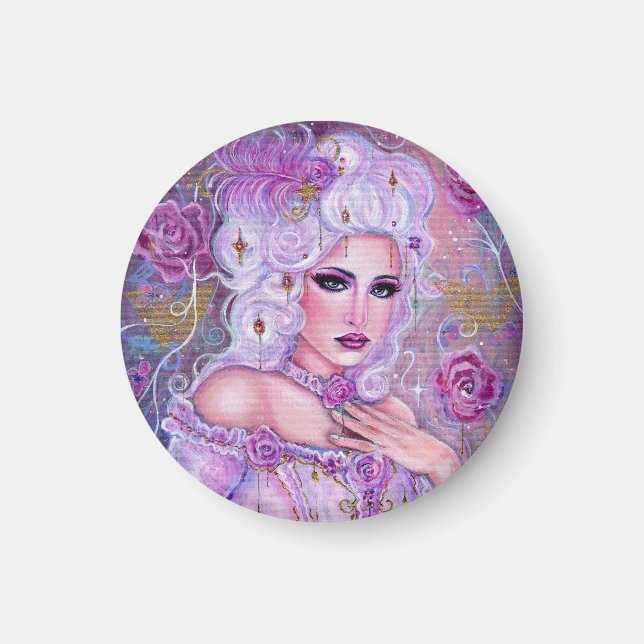 Aimant Rococo valentine fantasy art by Renee Lavoie (Devant)