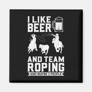 Aimant Rodeo Cowboy Barrel Racing Team Roping Horseback R