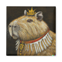 AIMANT ROI CAPYBARA - CADEAU DRÔLE DE CAPYBARA POU