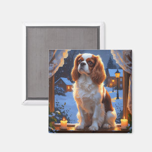 Aimant Roi Cavalier avec lumières de Noël