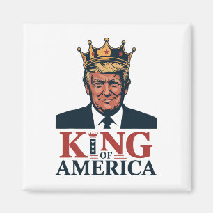 Aimant Roi d'Amérique Président Trump - Drôle Trump